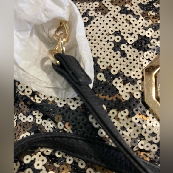 Pretty Sequins Bag NEW Turnlock Closure Shoulder Crossbody Clutch Holiday Party - Picture 5 of 9